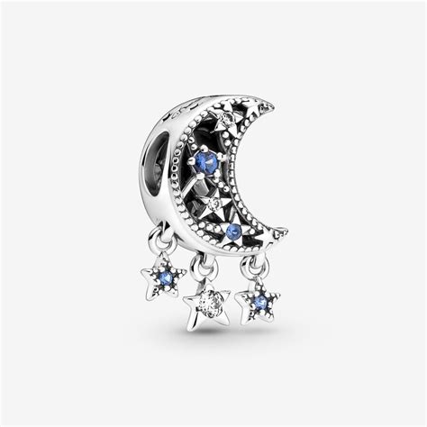 pandora moon stars charm|silver crescent moon pendant charm.